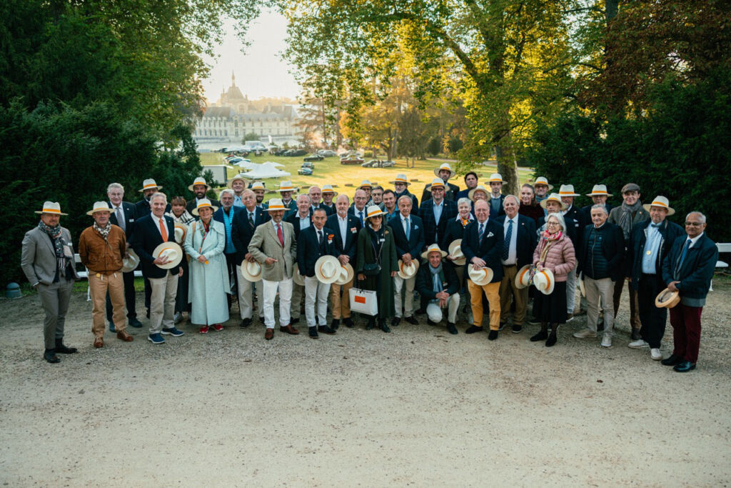 Some of the concourse members in the grounds of the country house