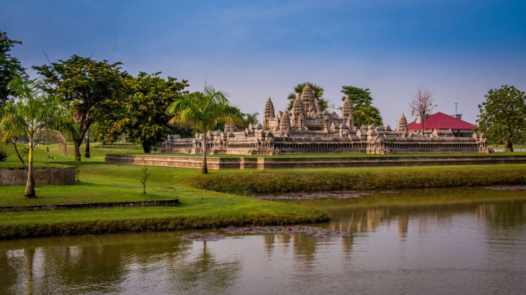 The stone replica of Angkor Wat 