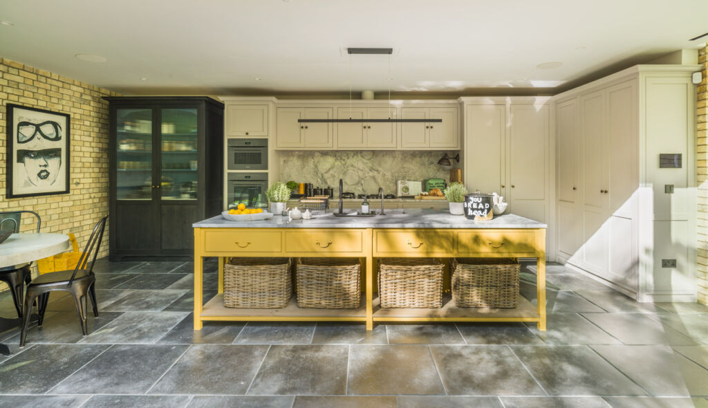 A traditional-style kitchen in a celebrity property