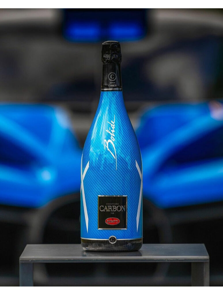 The special edition bottle created for Bugatti