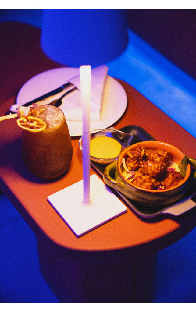 A photograph of a food dish on a table