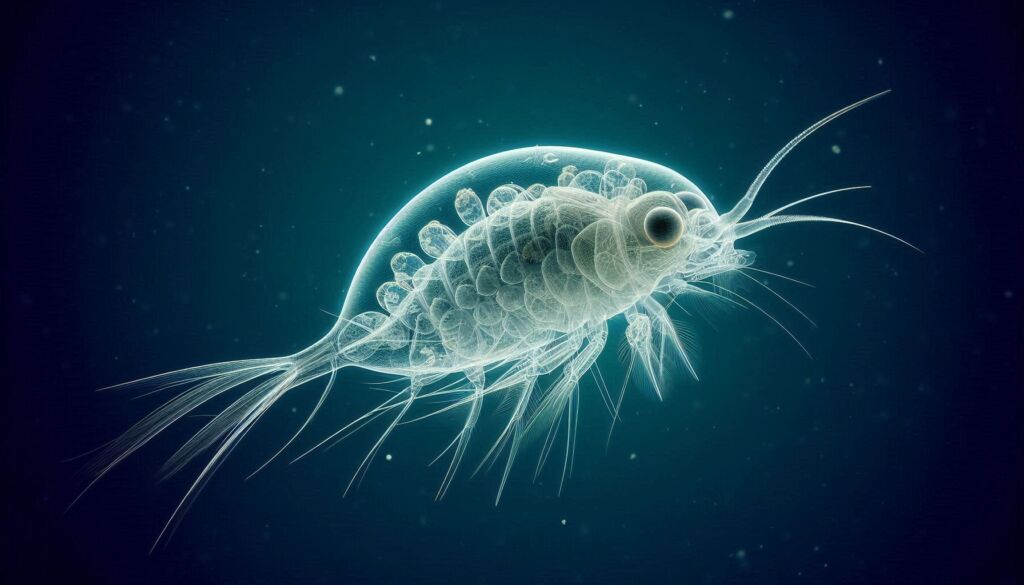 A Daphnia, also known as a water flea