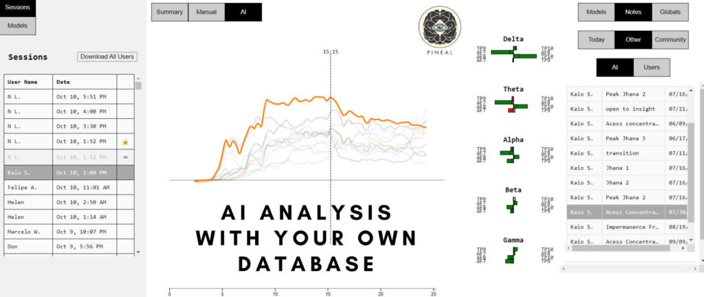 AI analysis using the an individually created database