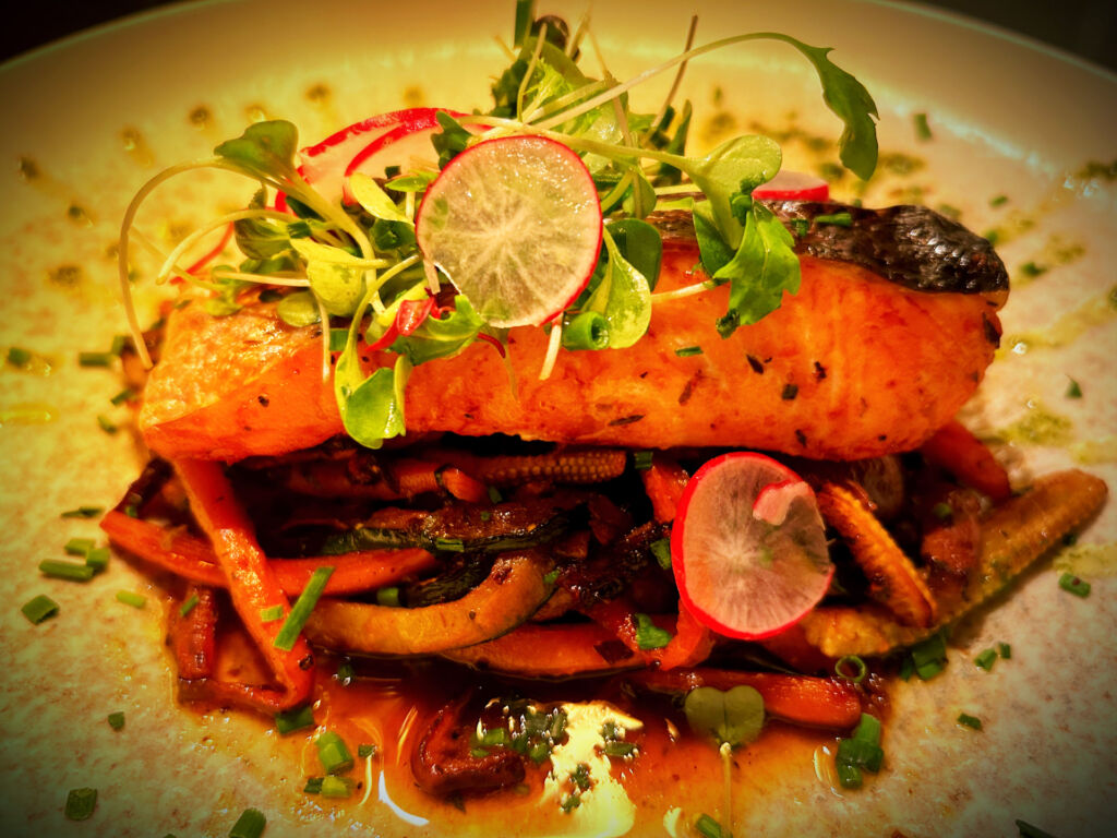 The salmon fillet dish