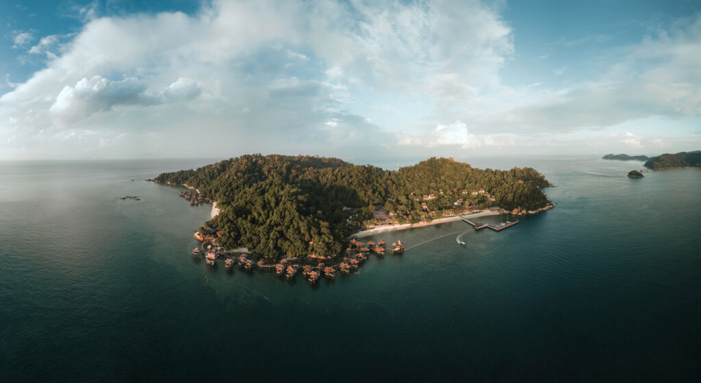 An aerial view of Pangkor Laut