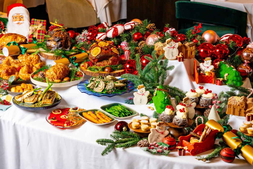 The delicious brunch buffet