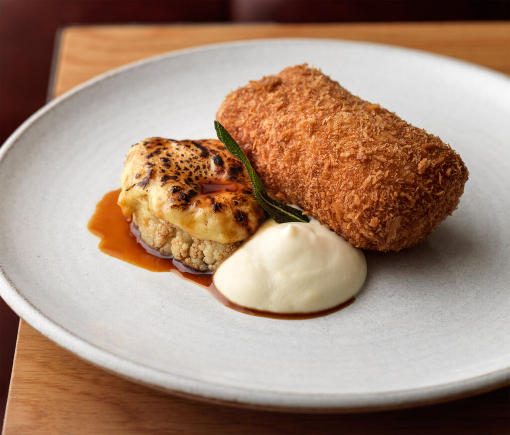 Chicken Kiev with Cauliflower Cheese