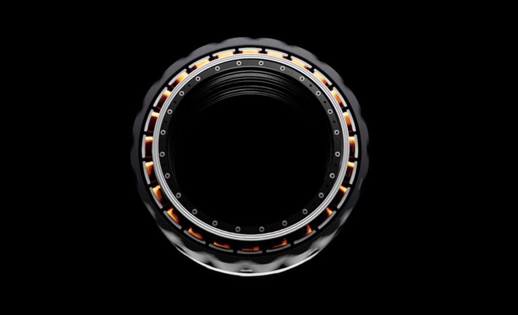 A rendering of the motor on a black background