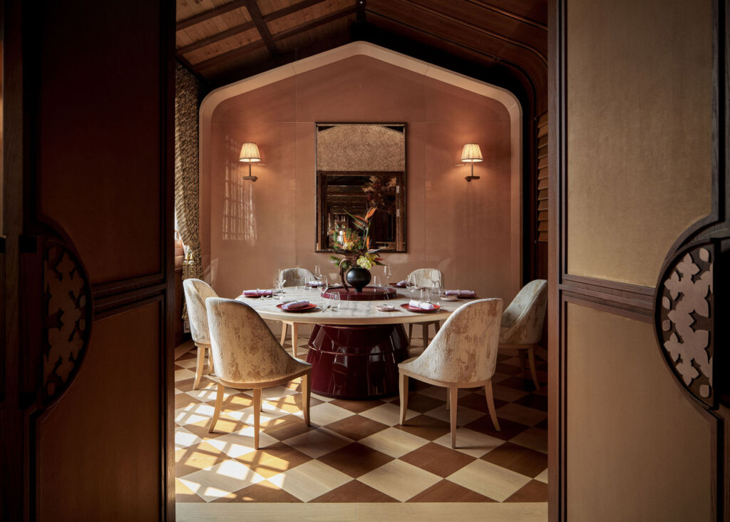 Inside the private dining room