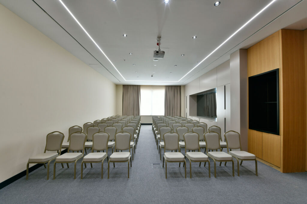 Inside one of the meeting rooms