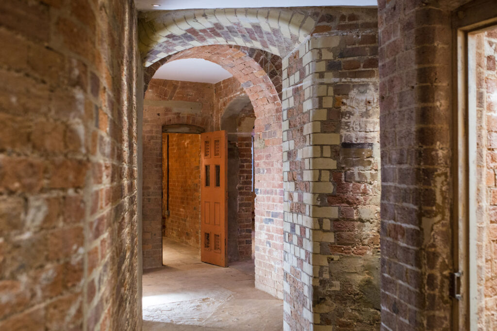 A photograph showing the inside of the Old Town Hall cells