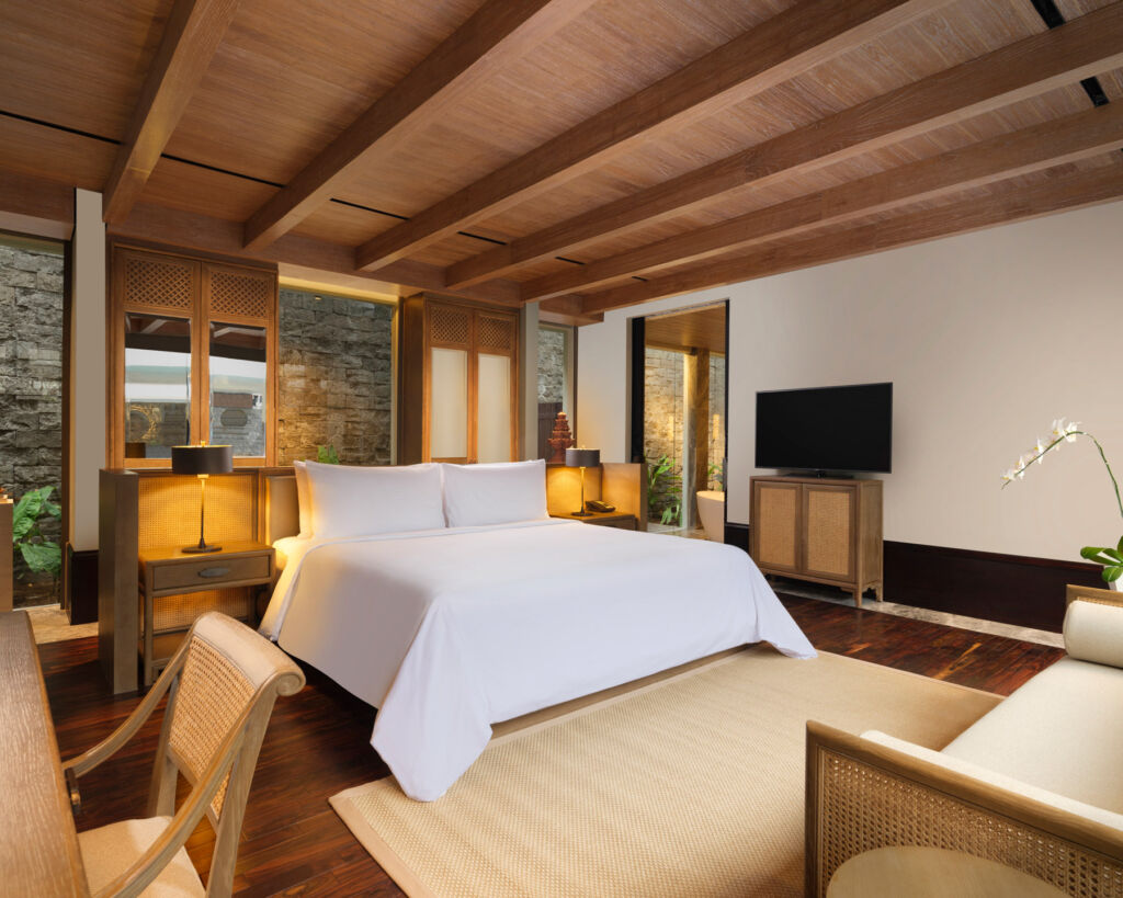 The interior of one of the bedrooms at the resort