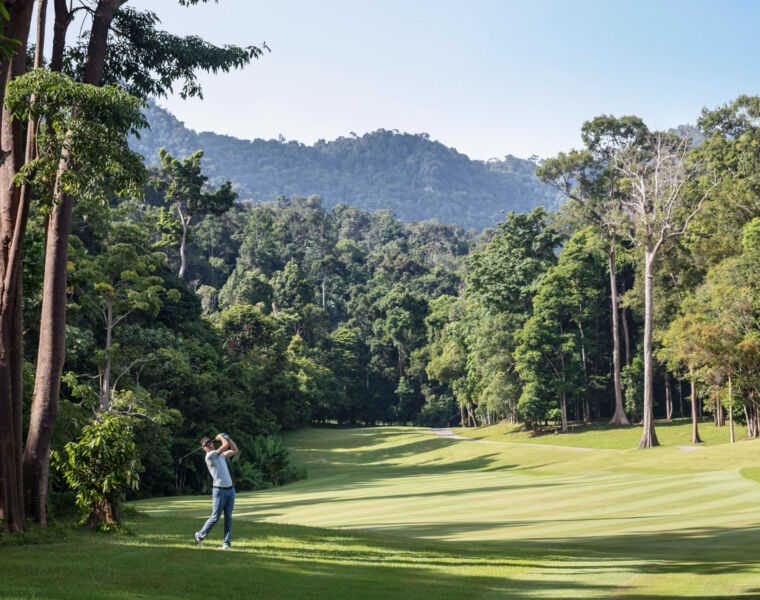 A player on one of the fairways