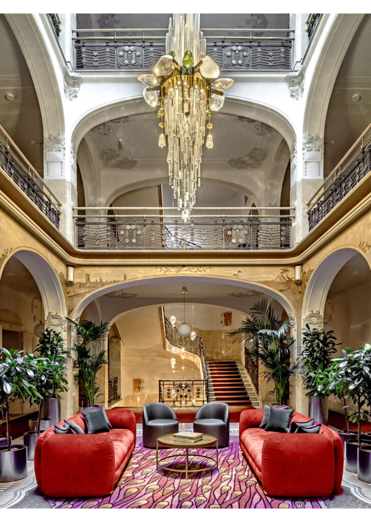 A vertical photograph showing the majestic Atrium