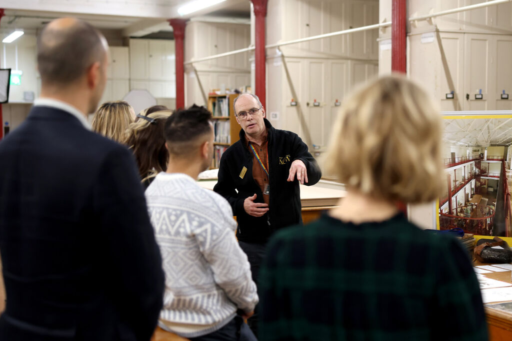 Richard discussing the project with those who were there to help