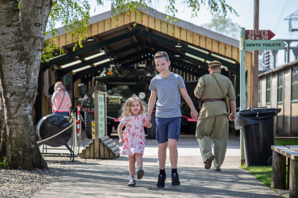 Children enjoying walking around the museum grounds