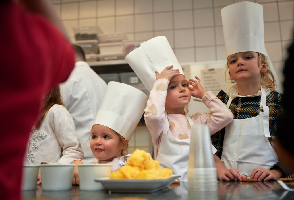 Children taking part in a cooking class