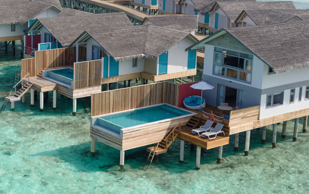 An aerial view of a Duplex Lagoon Pool Villa