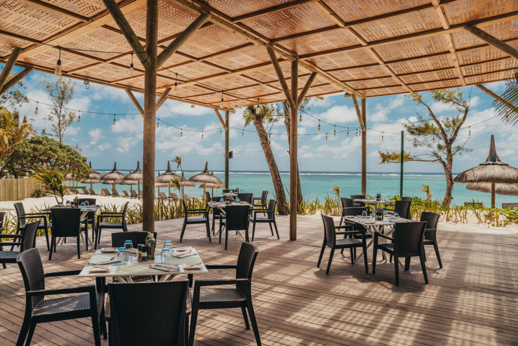 The seating at the Ocean Grill Restaurant