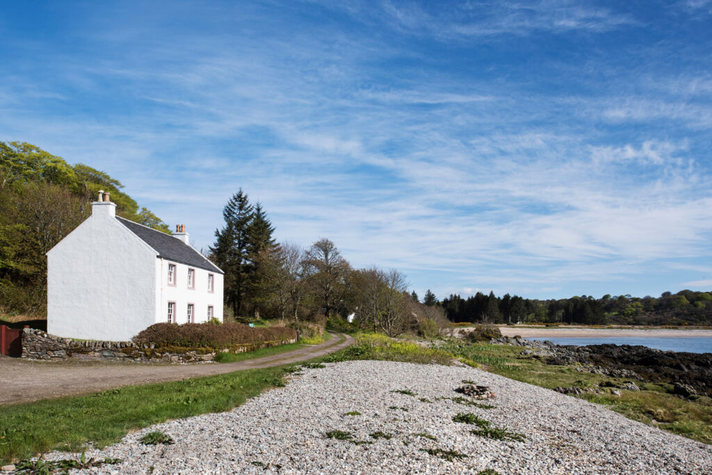 The exterior of the waterside cottage