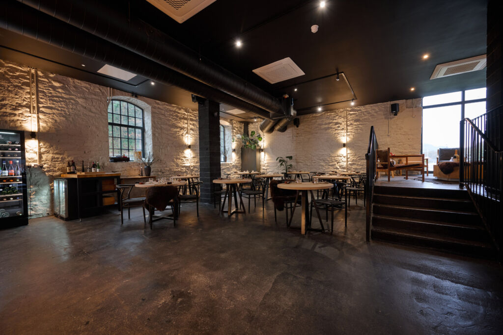 A photograph of the dining room