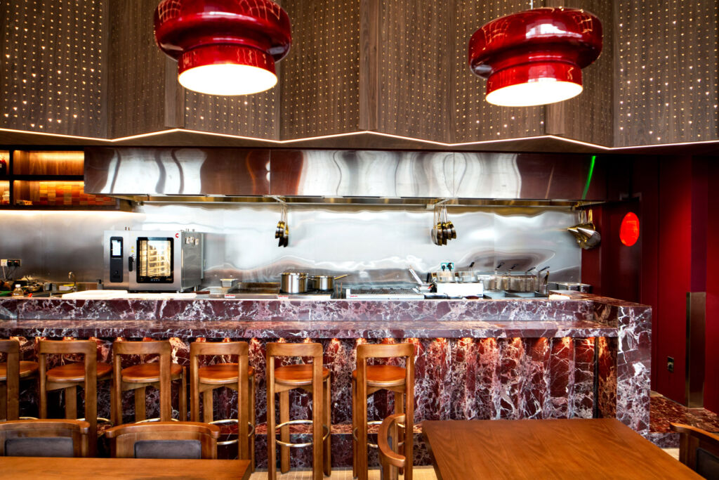 A photograph showing the interior of the cafe lounge