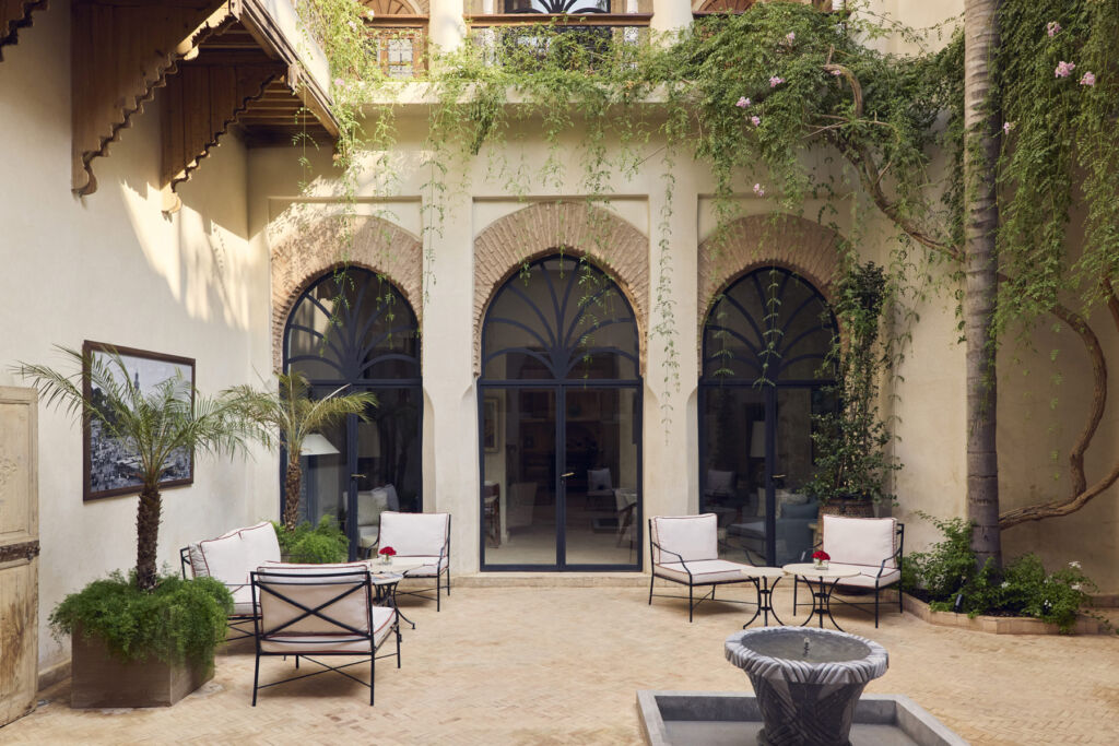 A photograph of the Riad courtyard