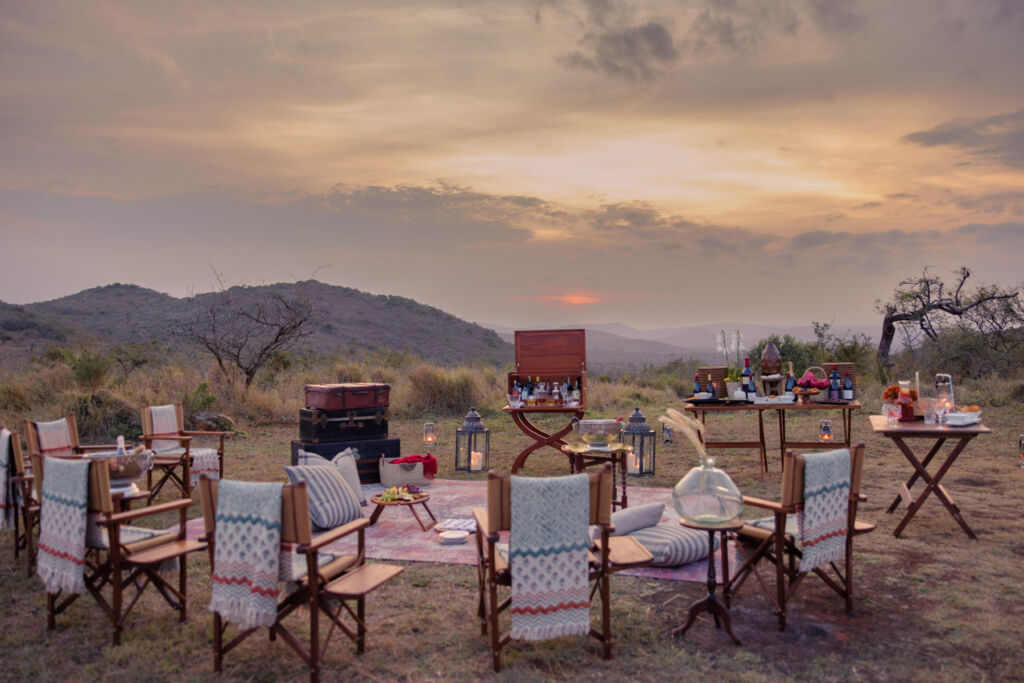 A sunset safari picnic