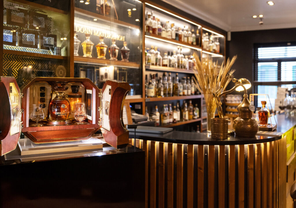 A photograph showing the interior of the Soho Whisky Club