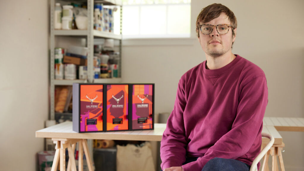 Fraser with his Portfolio Series bottles