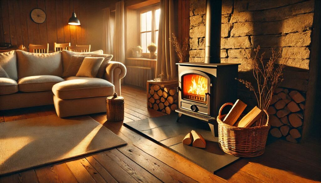 An idyllic wood burner setting