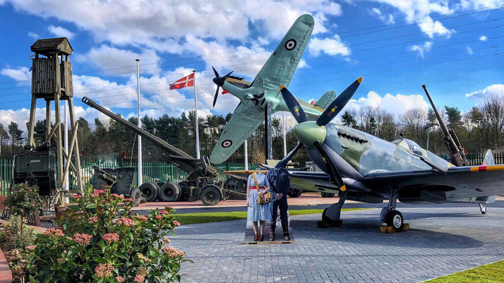 The vintage planes on display at the museum