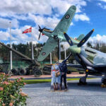 The vintage planes on display at the museum