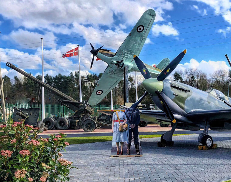 The vintage planes on display at the museum