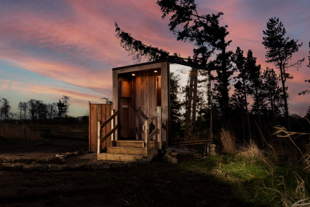 The sauna cabin