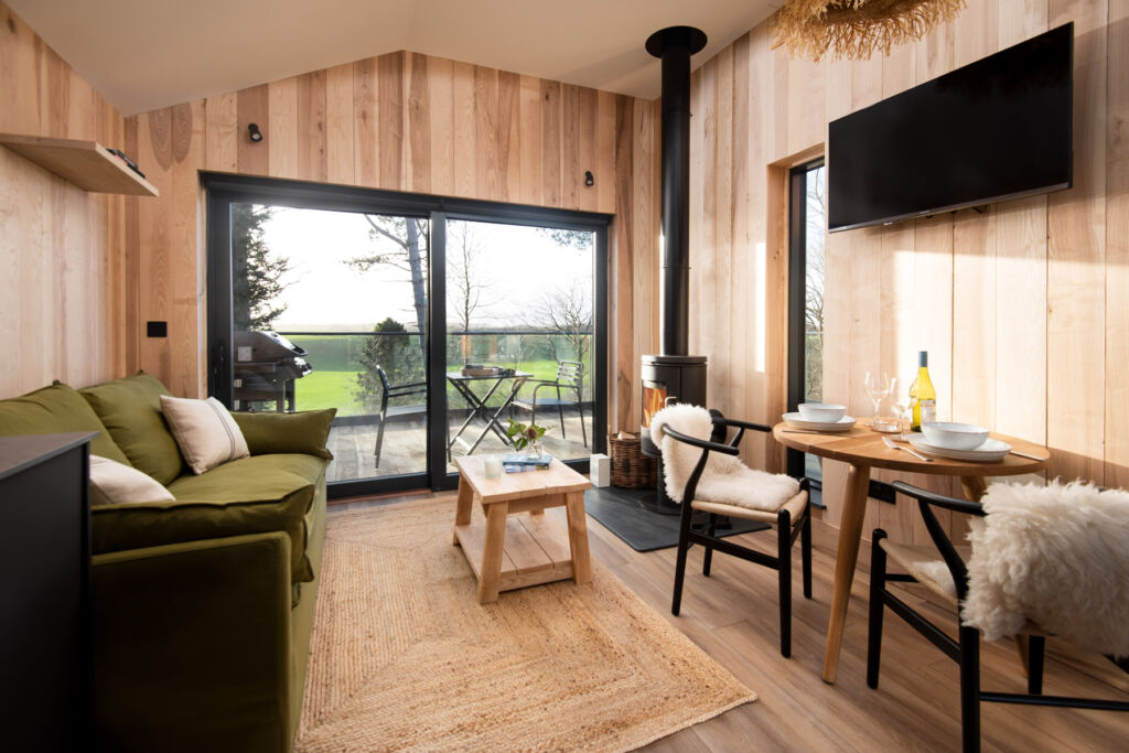 The living room in one of the retreats