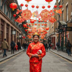 A man dressed in traditional costume to celebrate the new year