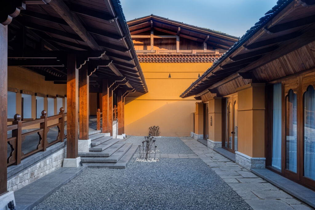 The main courtyard at the resort