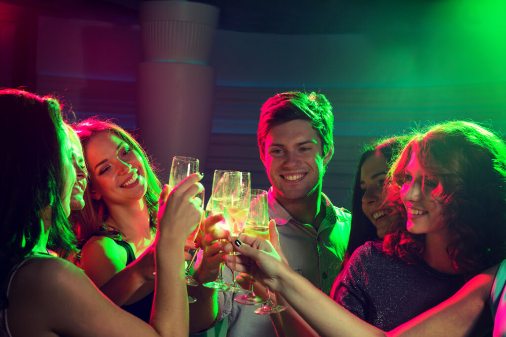 Young people having fun in a nightclub